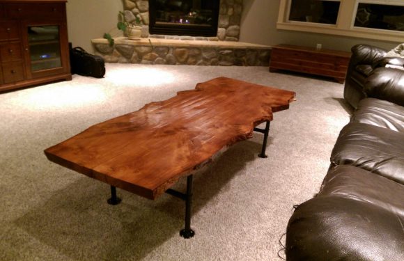 Turning a downed tree into a live-edge coffee table
